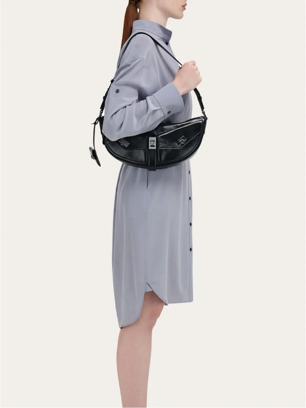 Ferragamo Women's Black Multipocket Hobo Bag Black